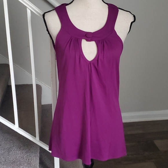 La Befana Open Back Longline Halter Tank Magenta - Picture 1 of 6